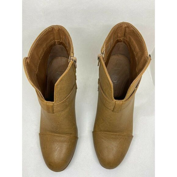 Refresh Women's Camel Leather Booties Size US 10 - Picture 4 of 10